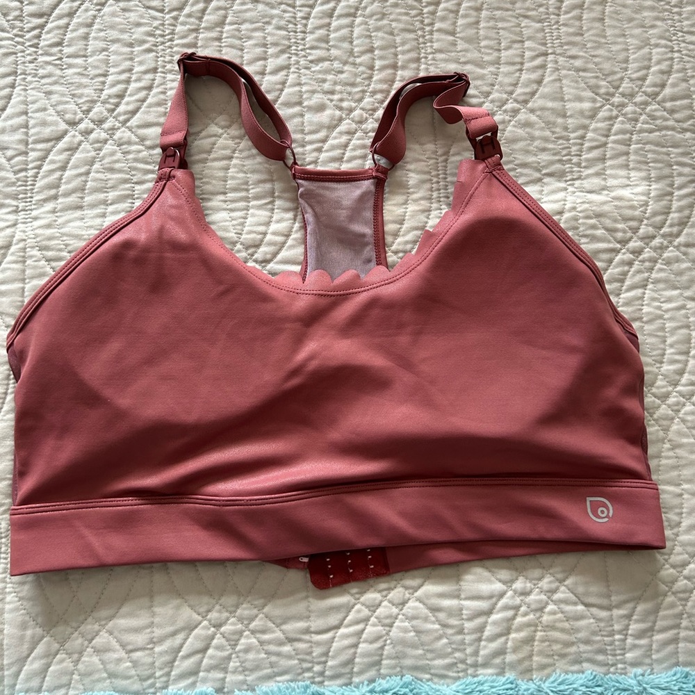 Sweat + milk nursing sports bra